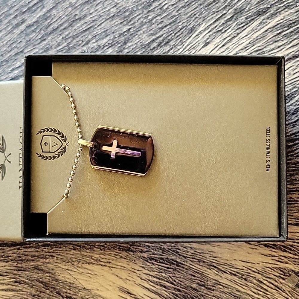 Vantage Stainless Steel Cross Necklace